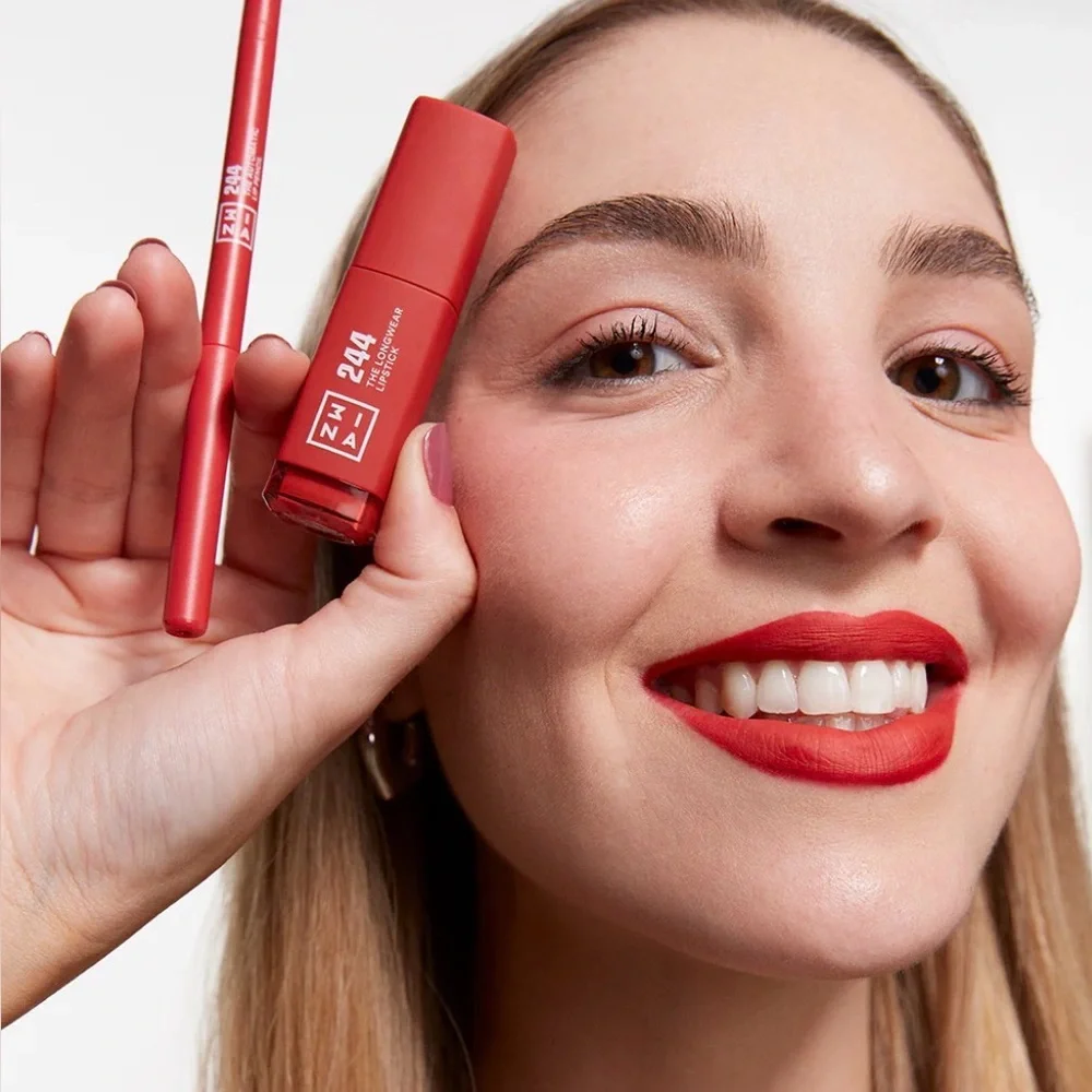 3INA The Longwear Lipstick #244 (Classic Red) NEW